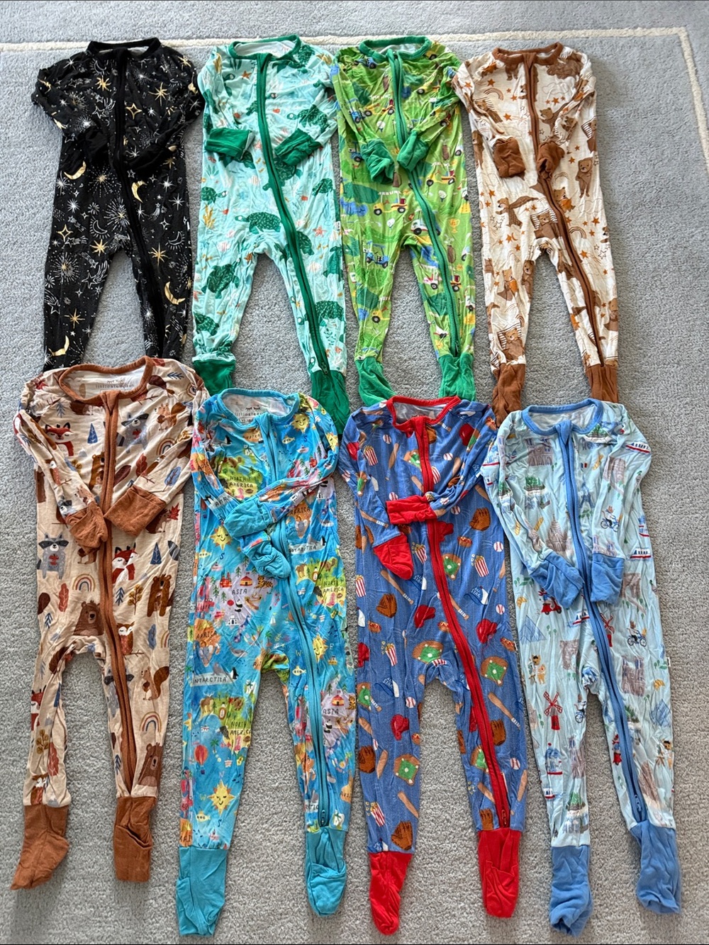 Little Sleepies Bundle of 8 Zippy prints!